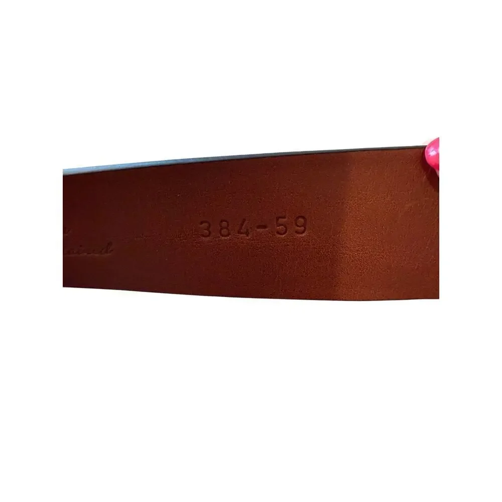 Dolce By Bosca Men's Black Old Leather Adjustable Buckle Amalfi Belt